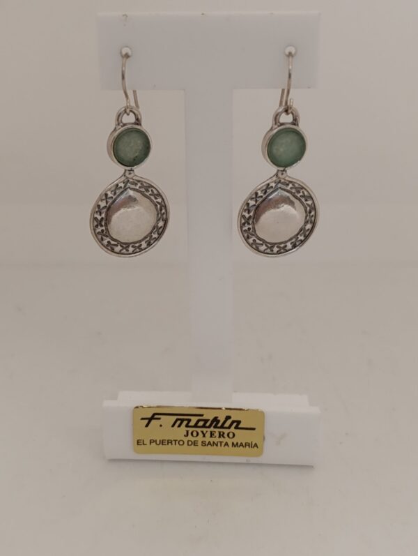 Pendientes de plata y jade